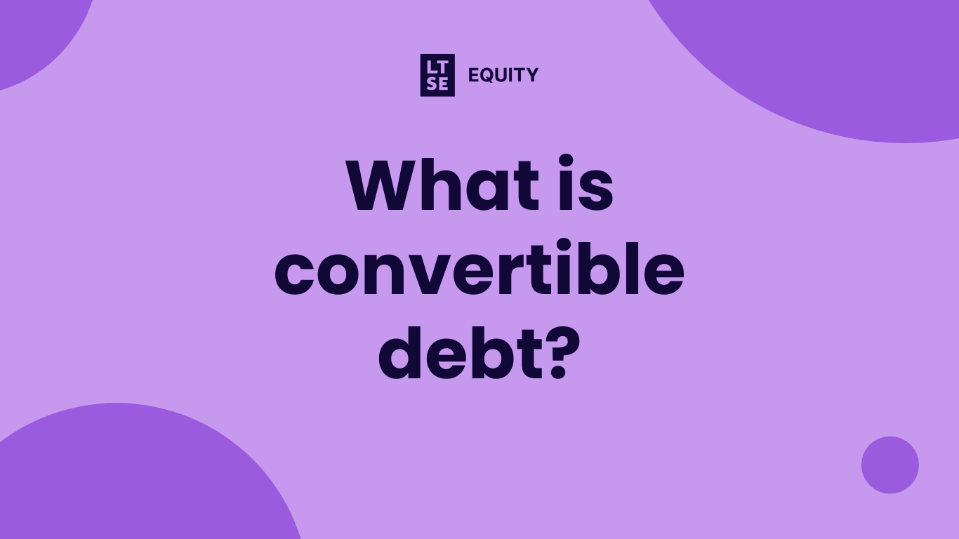 What is convertible debt? LTSE Equity